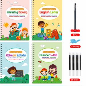 Reusable Writing Practice Book Set for Kids