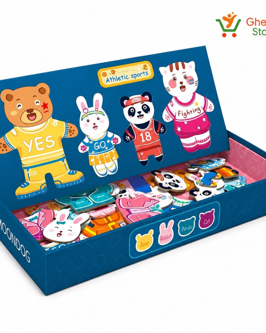 Wooden Dress-Up Puzzle Set
