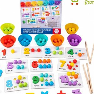 66-Piece Number Matching & Color Sorting Montessori Learning Set