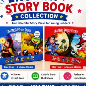 6-Piece Illustrated English Story Book Set for Kids