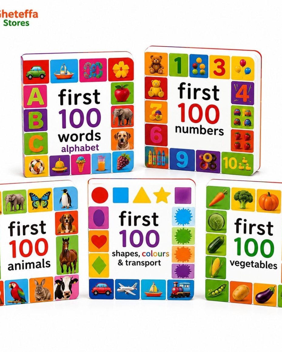First 100 Learning Books Collection (5-Book Set)