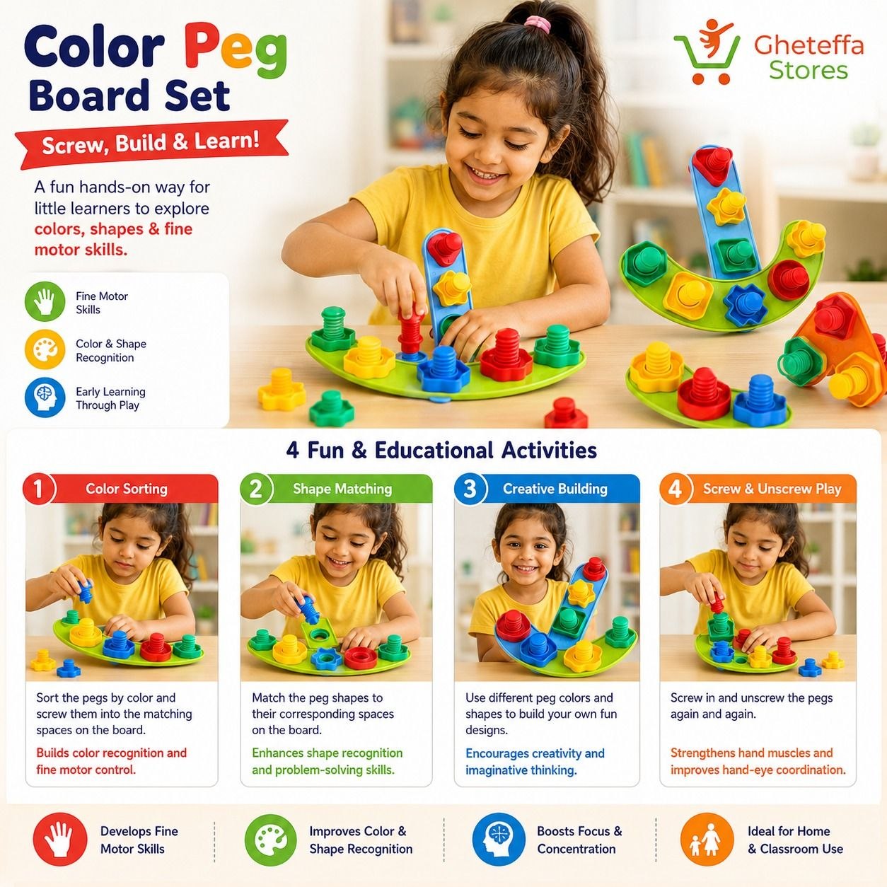 Twist & Build Nuts and Bolts Learning Toy - Image 2