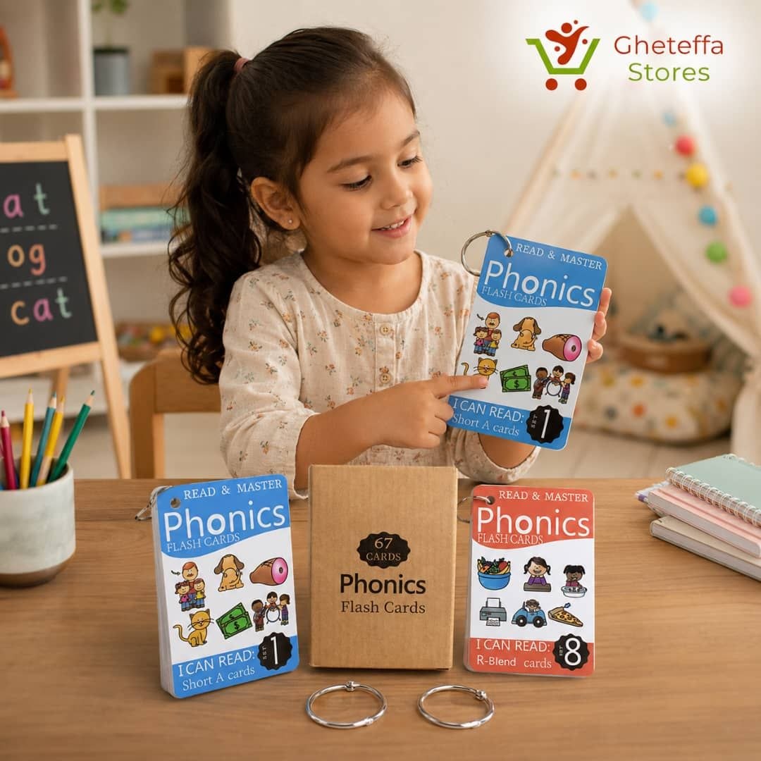 Phonics Flash Cards – 67 Card Reading Set - Image 6