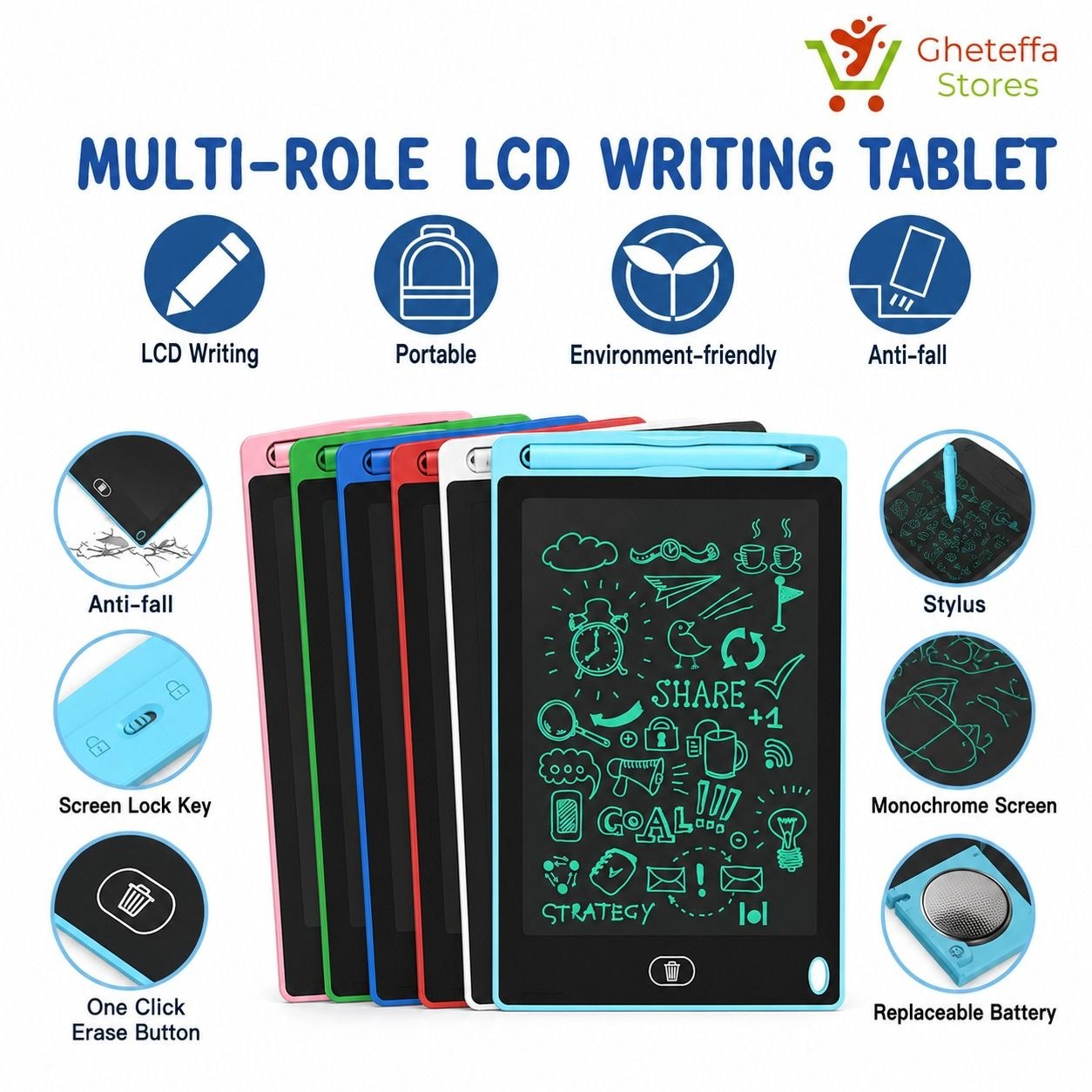 LCD Writing Tablet (8.5", 10", 12" & 16")