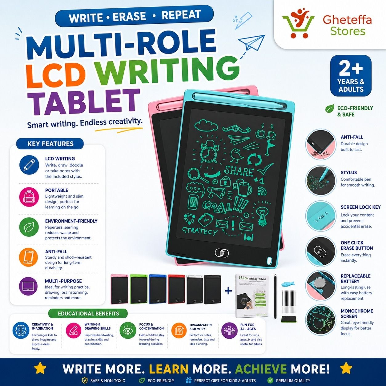 LCD Writing Tablet (8.5", 10", 12" & 16") - Image 2