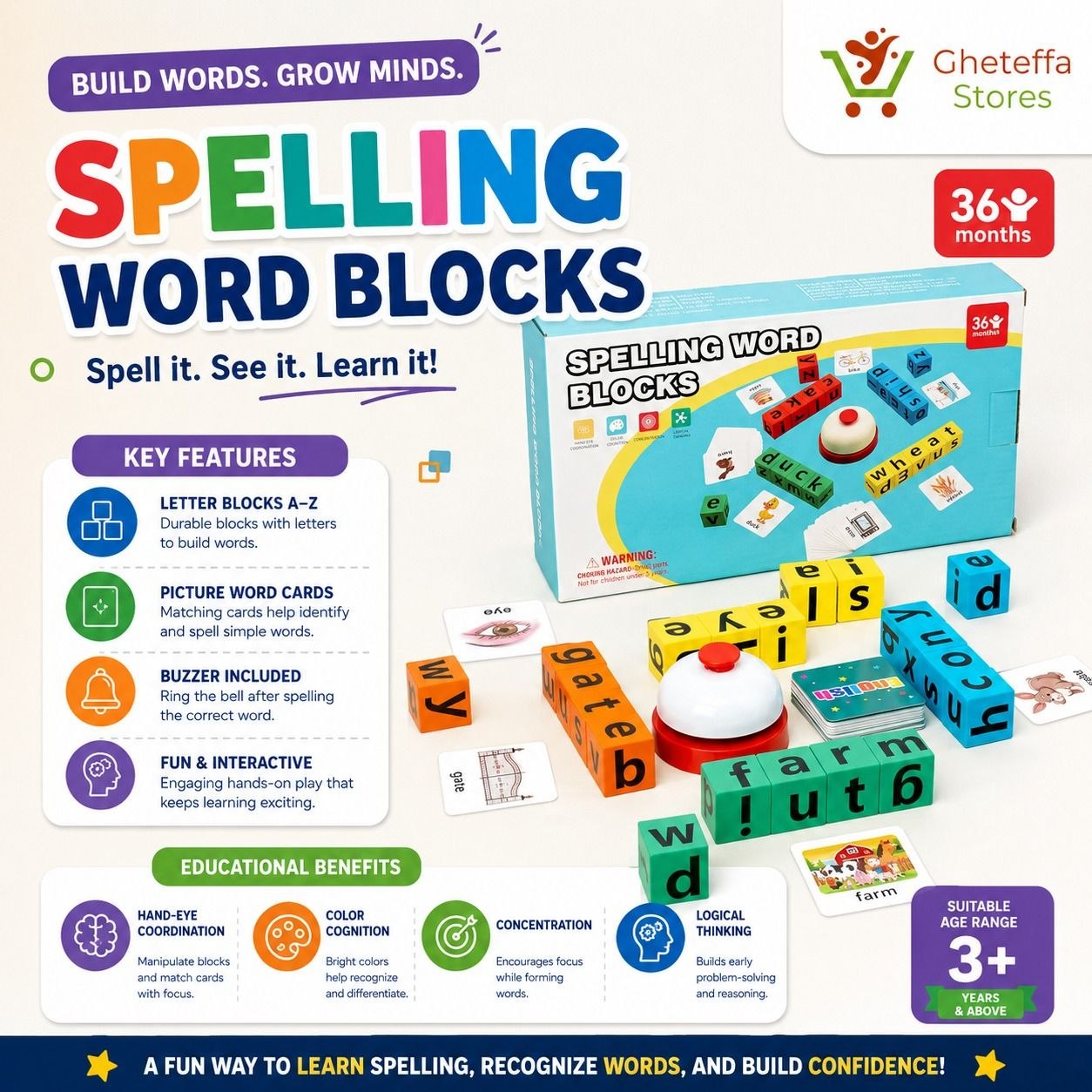 Spelling Word Blocks Educational Game - Image 3
