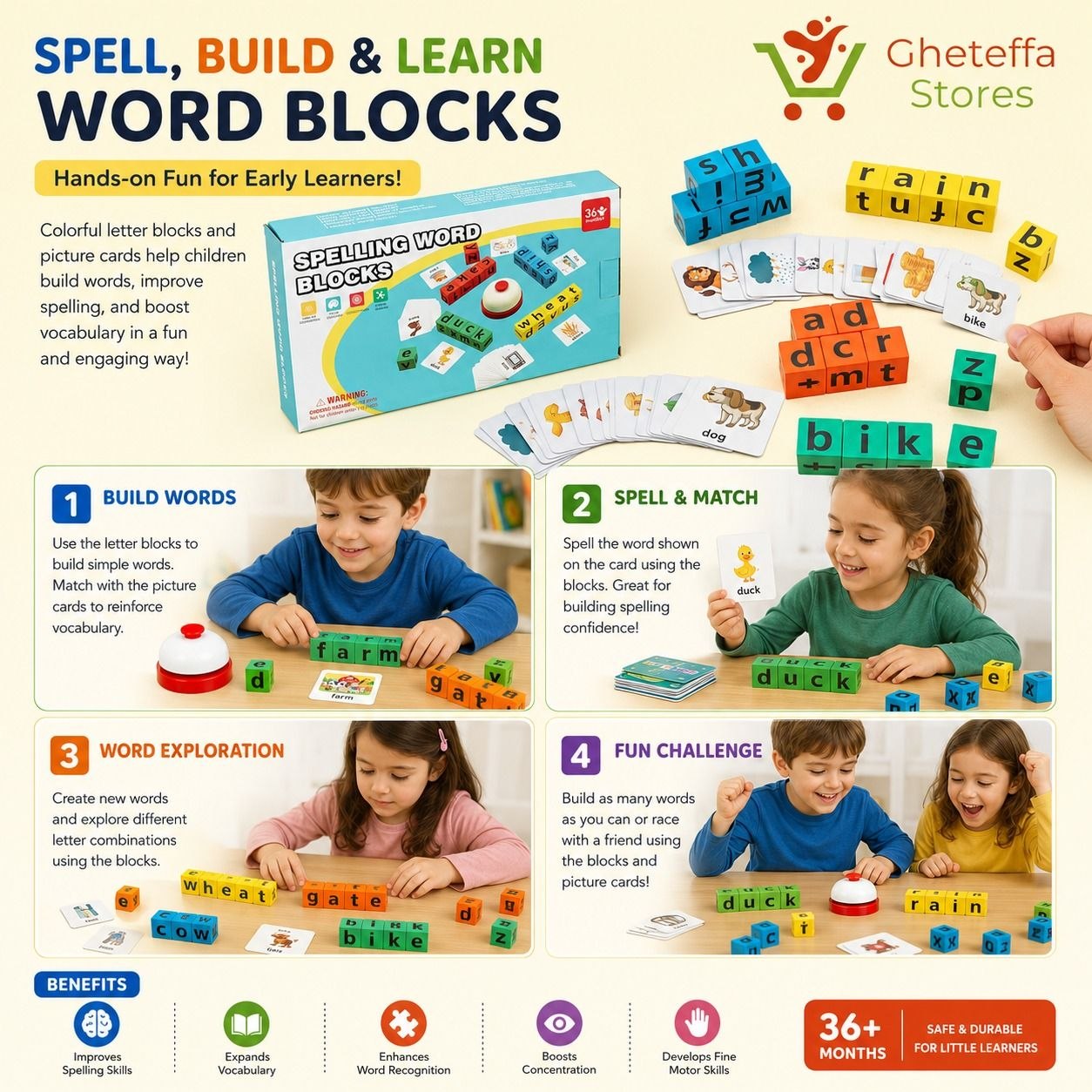 Spelling Word Blocks Educational Game - Image 2