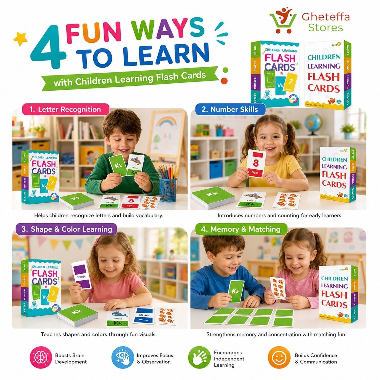 Children Learning Flash Cards (60 Cards) - Image 4