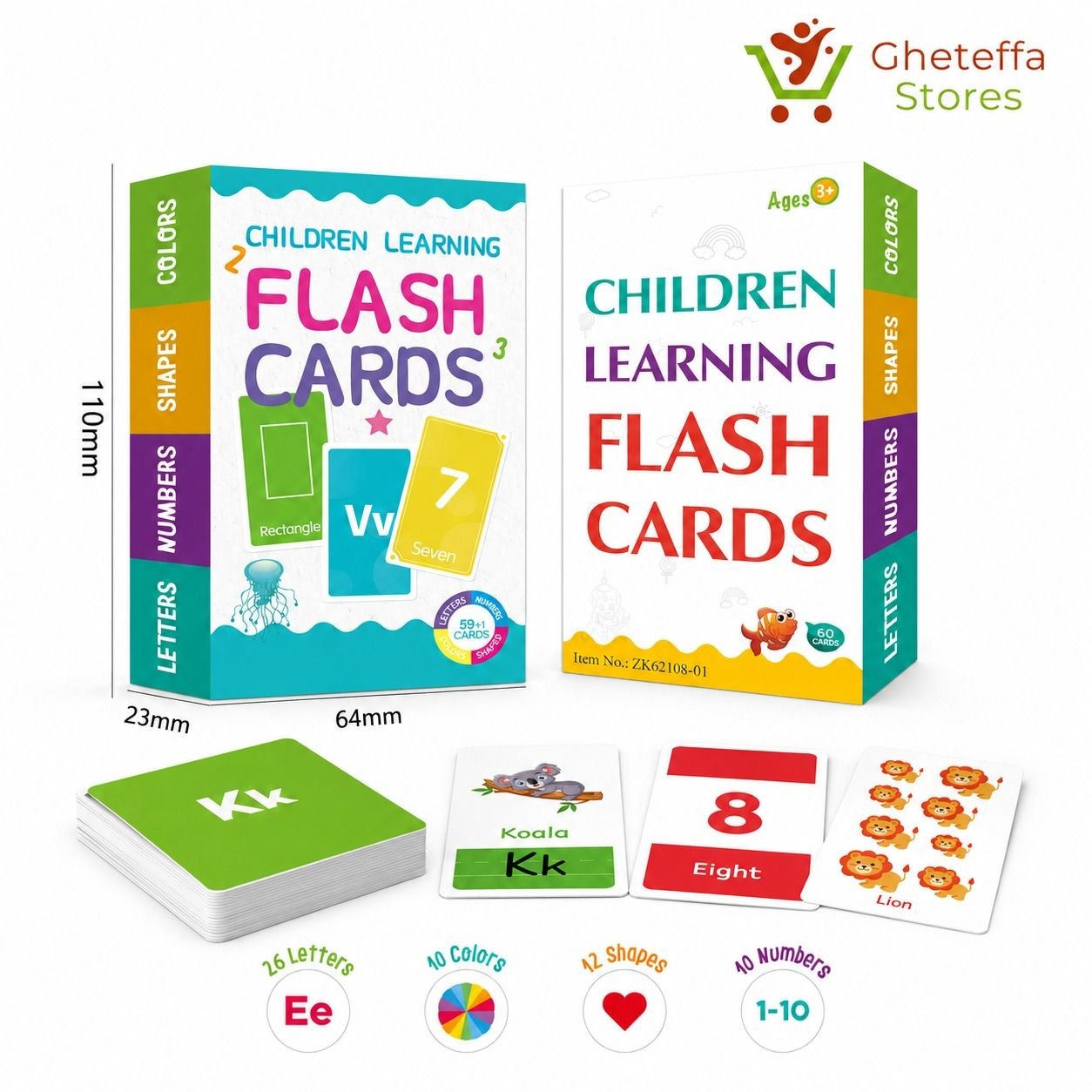Children Learning Flash Cards (60 Cards) - Image 3