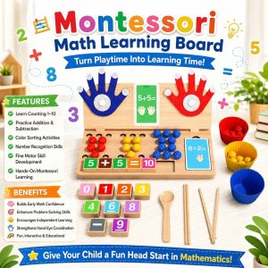 Montessori Wooden Math Learning Board