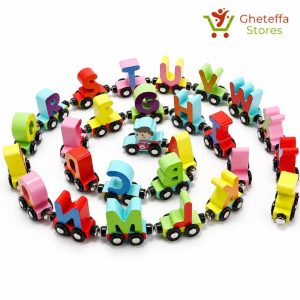 Wooden Alphabet Train Set – A to Z Letter Learning Toy