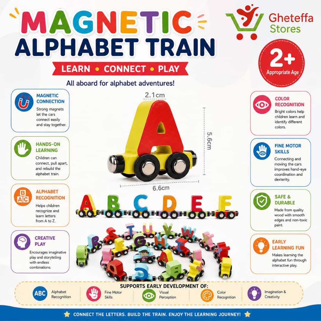 Wooden Alphabet Train Set – A to Z Letter Learning Toy - Image 5
